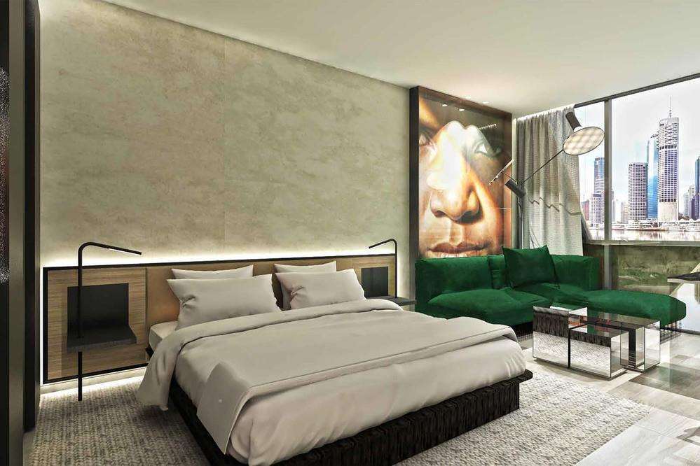 Crystalbrook Vincent Hotel Brisbane Room photo A rendering of a guest room